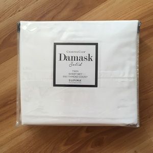 NWT Charter Club Damask Collection Twin Size Bedding